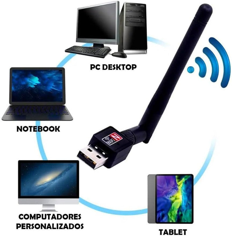 Adaptador Wireless/Antena WI-FI para PC